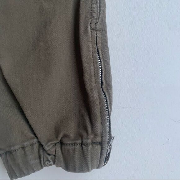 Driftwood Norah Jogger Pants Women 28x26 Green Flower Embroidered Military - Picture 12 of 13